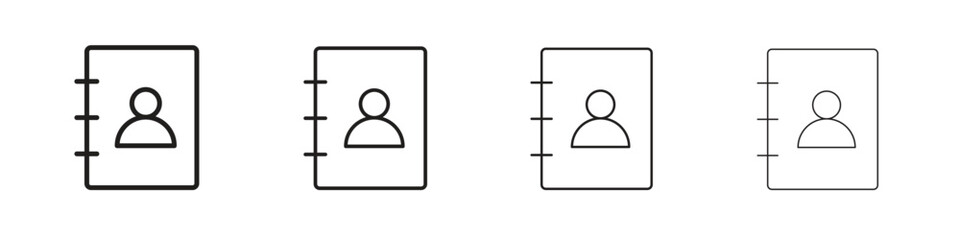 Contact book icon set vector eps10. illustration, logo sign symbol pictogram template