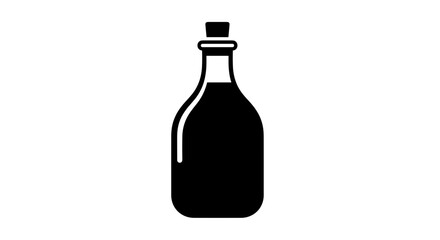 Elegant Bottle Silhouette A Classic Design Element.