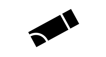 Eraser solid icon simple black glyph symbol.