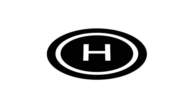 Hungary H country code oval car sticker symbol.