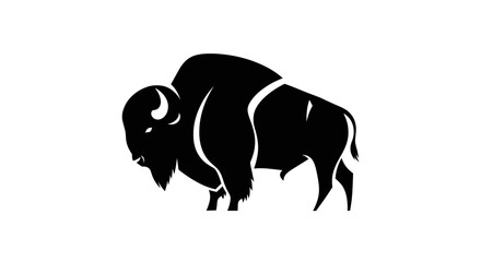 Majestic Bison Silhouette A Symbol of Strength and Resilience.
