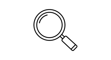 Magnifying Glass Icon Search and Exploration Symbol.