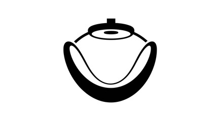 Minimalist Black and White Eye Icon Design.