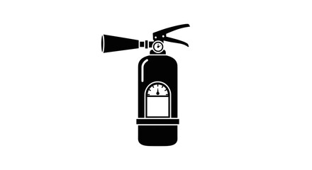 Simple black fire extinguisher icon for safety and emergency.