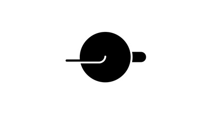 Simple black icon representing a button with a single line.