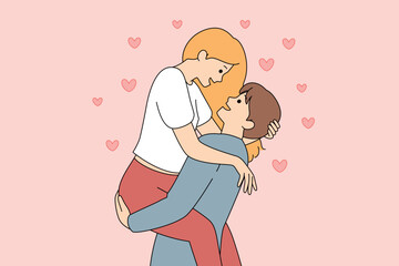 A Romantic Embrace Showcasing the Deep Affection Between a Couple Who are Truly in Love