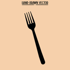 Dinner Fork Silhouette Vector