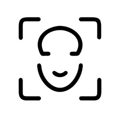 Face ID Icon Set | Biometric Security, Identity Verification, Digital Authentication, Data Protection, Cybersecurity, Secure Access, Privacy Technology