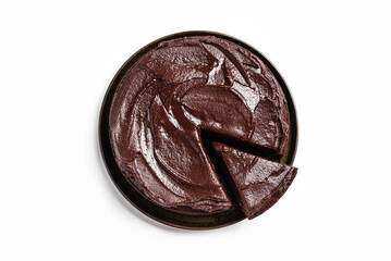 Chocolate brownie cake with rich chocolate topping
