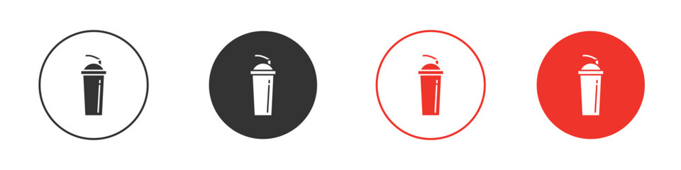 Protein shake icon for ui or ux isolated on white for mobile app, editable