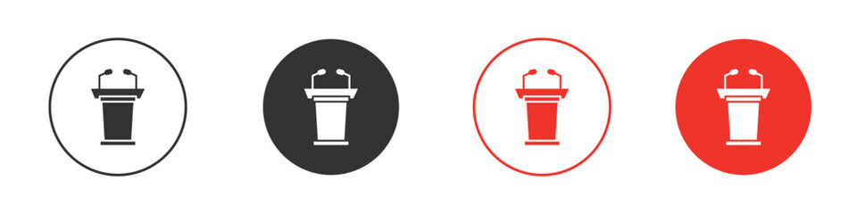 Lectern icon for ui or ux isolated on white for mobile app, editable