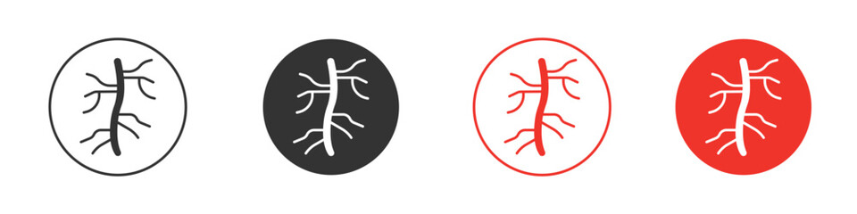 Human artery icon for ui or ux isolated on white for mobile app, editable