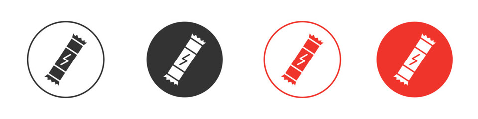 Energy bar icon for ui or ux isolated on white for mobile app, editable