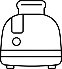 Automated Bread Maker Line Art Transparent Background