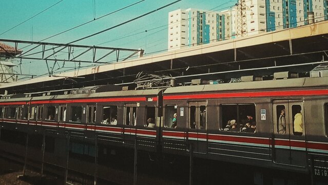 vintage tanah abang train station in central jakarta