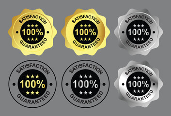 100 Percent Satisfaction Guaranteed Badge for Quality Assurance and Trust