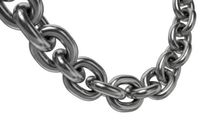 Heavy Metal Chain Links on Black Background