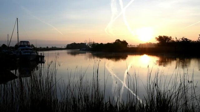Morgenstimmung am Hafen Lexf&auml;hre