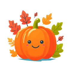 Template element Hallowen pumpkins vector with flat design