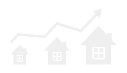 Real estate or property market growth graph. Housing price rising up. 