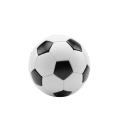 Fototapeta premium Classic Soccer Ball with Black and White Panels isolated on a transparent background
