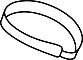 Sleep Tracking Headband Line Art Transparent Background