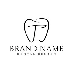 T Dental Logo Design Template Inspiration, Vector Illustration.