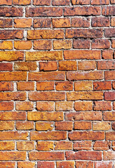 Weathered red brick wall as creative background. Brick wall  texture