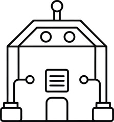 Smart Factory Climate Controller Line Art Transparent Background