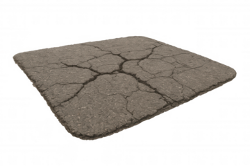 Cracked asphalt road pavement texture showing grunge decay, deteriorating surface, or broken concrete element