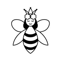 bumblebee queen with her flower crown