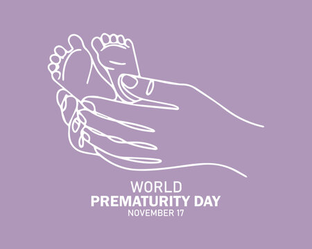 Vector illustration of a background for World Prematurity Day. Vector illustration.