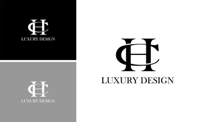 Luxury CH Letter Logo Design with Elegant Monogram Symbol for Modern Business, Boutique, and Corporate Brand Identity in Minimalist Style