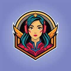 A cartoon character illustration of a modern woman's profile