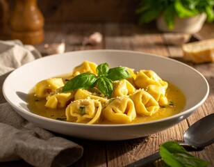 Pasta tortellini al brodo italian gourmet food dish 