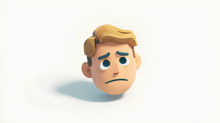 animated face with plain white background