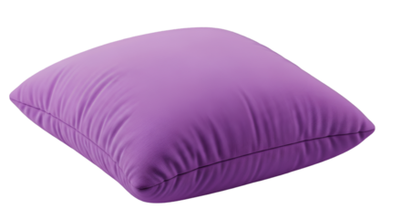 Plush Purple Pillow on Black Background