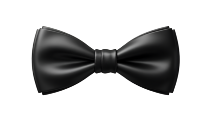 Sleek Black Bow Tie on Black Background