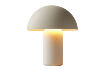 Mushroom shaped lamp isolated on a transparent background