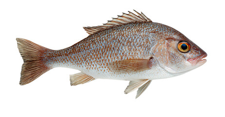 Fototapeta premium Pink Snapper Fish isolated on white or transparent background PNG