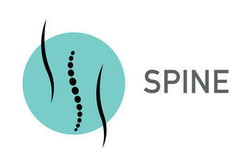 Spine diagnostics symbol logo template vector illustration design