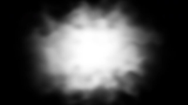 abstract white light spot moving on a black background. Copy paste place on a black background. Loop animation monochrome background