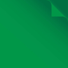 "Green Gradient Background with Corner Fold for Clean, Minimalist Design Visual"