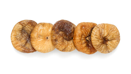 group of dried figs isolated