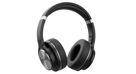Sleek Black Over-Ear Headphones with Silver Accents