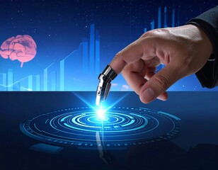 A hand and future technology 