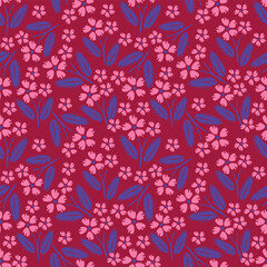 abstract a solid multicolor small and big flower mixed vector pattern arrangement with medium color, all over vector design with white background illustration digital