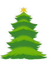 下から見上げたシンプルなクリスマスツリー