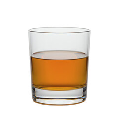 Glass of whiskey isolated on transparent background