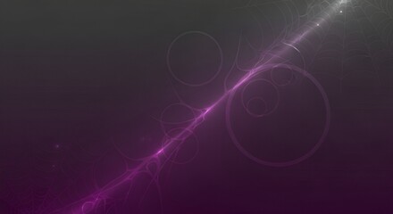 Elegant purple fractal design with glowing lights and circles, a modern abstract background for presentations or creative projects, striking and sophisticated
